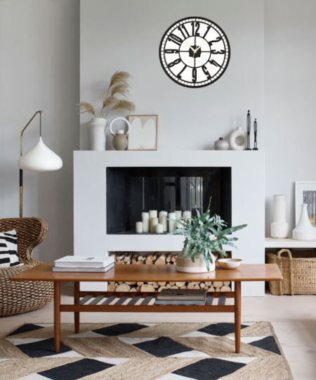 Wooden Silent Non-Ticking Wall Clock for Home Stylish Latest Designer Wall Clock for Home Living Room Bedroom Office Hall