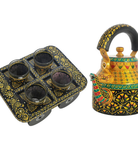 ALUMINIUM TEA KETTLE WITH 4 GLASS