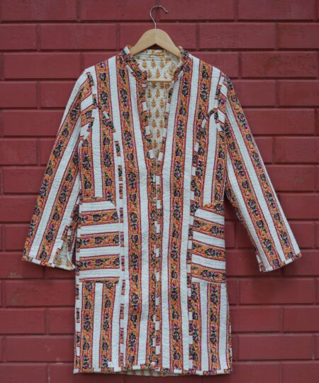 Womens Multti Color Velvet Embroidered Jacket with Floral Design